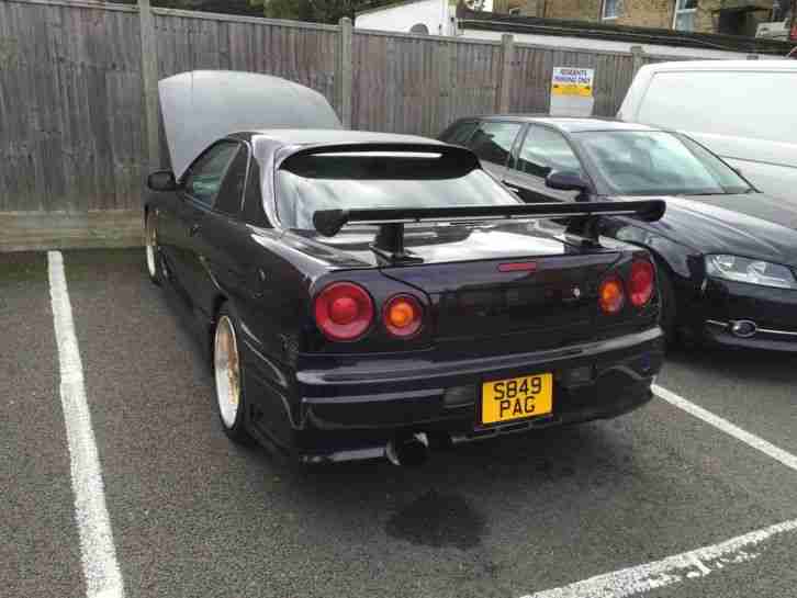 Nissan Skyline R34 GTT, quick car, awesome sounds, HKS suspensions, split rims