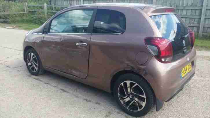 PEUGEOT 108 FELINE 1.2 PETROL BRONZE 2014 64 MINOR DAMAGE REPAIRABLE SALVAGE