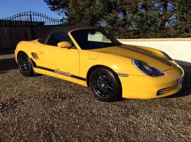 PORSCHE BOXSTER FACELIFT 2.7 ROADSTER RARE FACTORY SPEED YELLOW POSS PX RS AMG