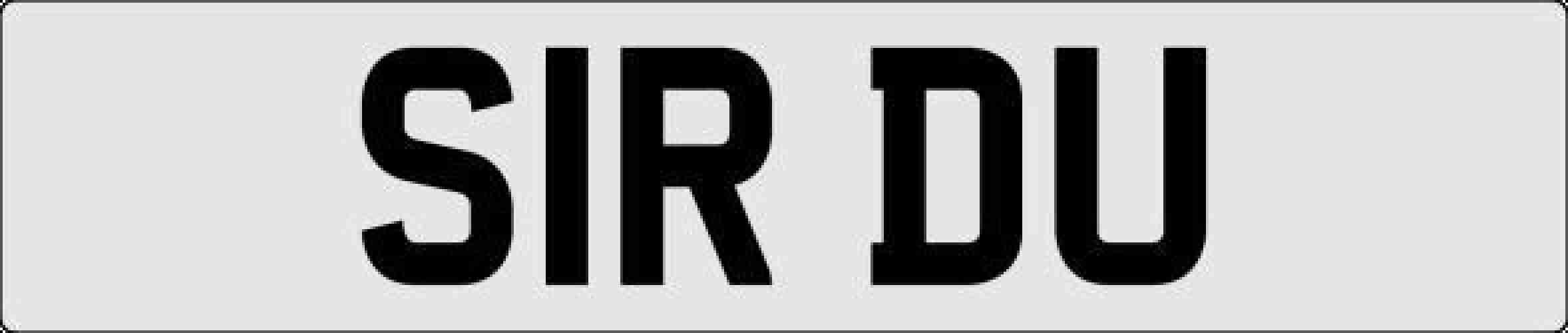 PRIVATE NUMBER PLATE FOR SALE S1 RDU SIR