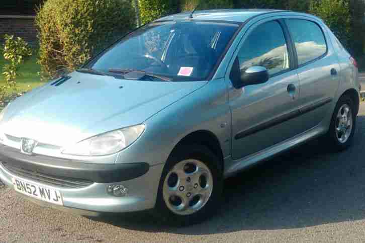 Peugeot 206 GLX 1.6 (a c) 2002 52 reg 5 door hatchback Long mot silver