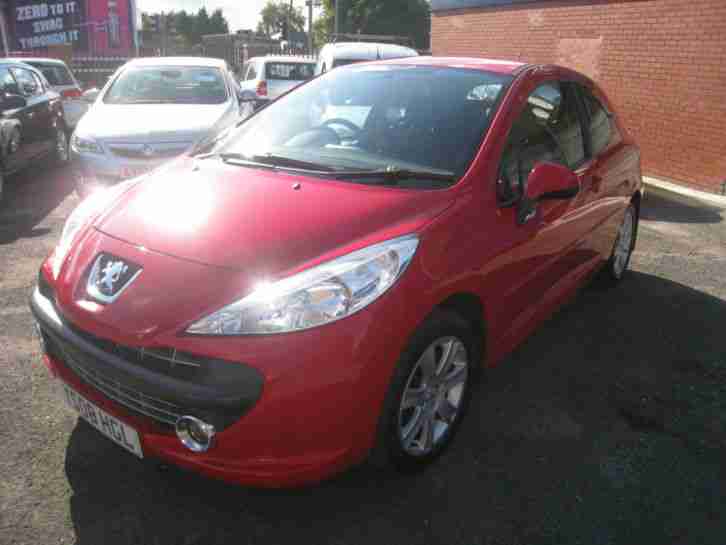 Peugeot 207 1.6 16v 120 Sport 3dr 2008 08 Red 49k MOT Oct 2017