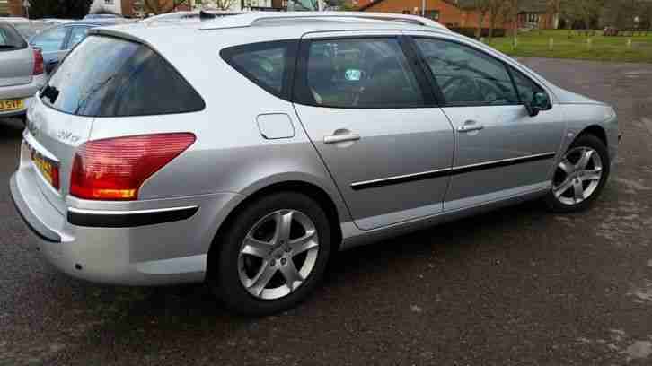 Peugeot 407 SW silver 2.0L Petrol Estate. 56000 miles only and in exc condition