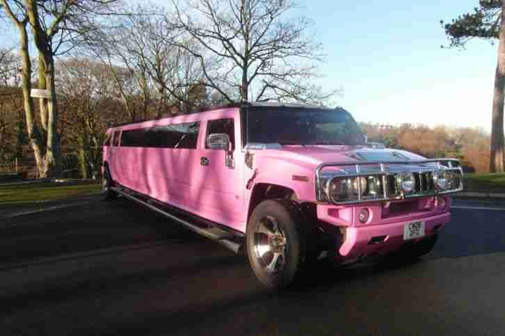 Pink H2 stretched limousine (13 + 1