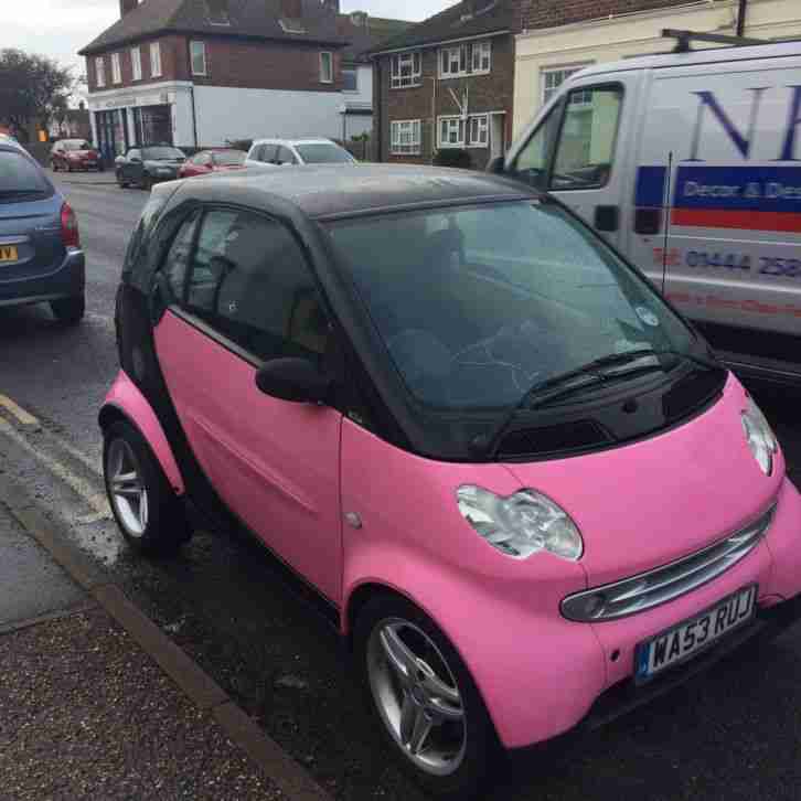 Pink Smart Fortwo low mileage