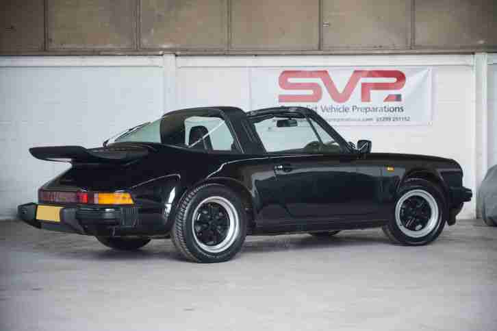 Porsche 911 3.2 Carrera Targa • Solid Black/Black Leather • Viewing Essential