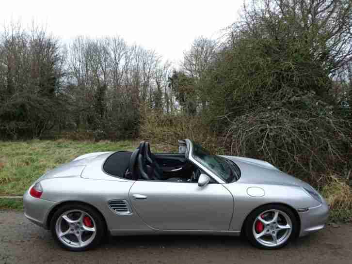 Porsche Boxster 3.2 S 260 2003 Facelift 45k Silver Black Leather PSM BOSE Warr.