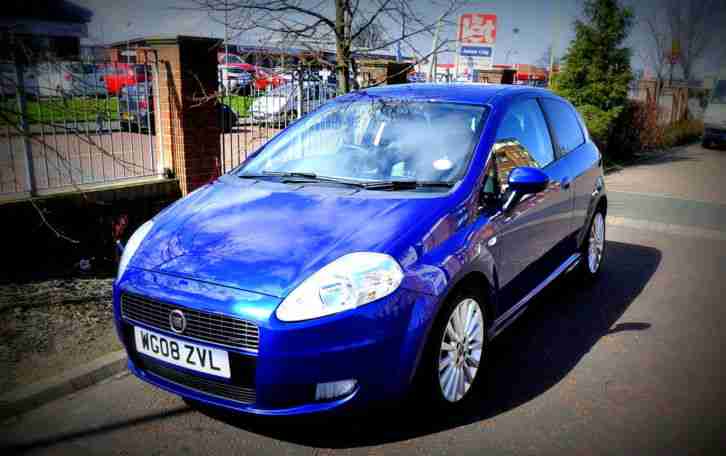Price down Prefect 2008 FIAT PUNTO SPORTING T J BLUE with FULL Service History
