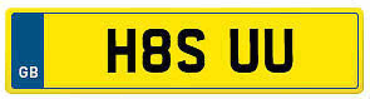 Private Registration Plate H8 SUU