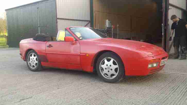 RARE 1990 PORSCHE 944 S2 Convertible/Cabriolet BARN FIND! Spares/repair - RUNS!