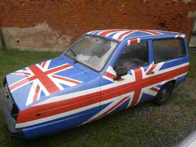 RARE UNION JACK RELIANT RIALTO GLS ESTATE STOCKCAR ADVERTISING TRICYCLE