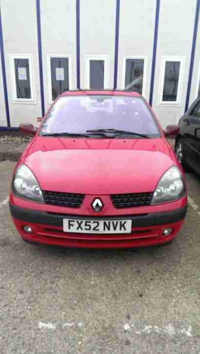 RENAULT CLIO DYNAMIQUE+ 16V RED 1.4 2002 52Plate