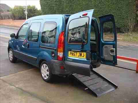 RENAULT KANGOO 1.2L AUTHENTIQUE. WHEELCH BLUE 2007 57 REG 5 DOOR WHEELCHAIR ACC