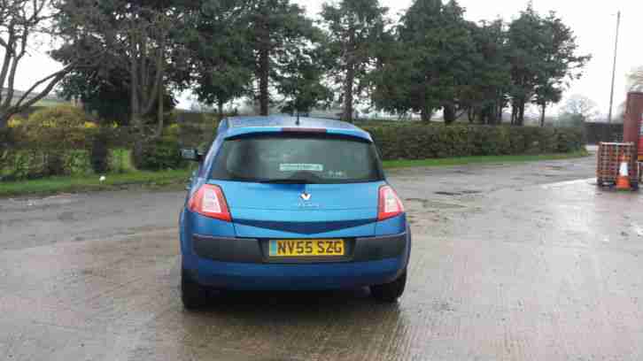 RENAULT MEGANE EXPRESSION 1.6 VVT 16V BLUE 55 REG 5 SPEED CHEAP CAR £1275