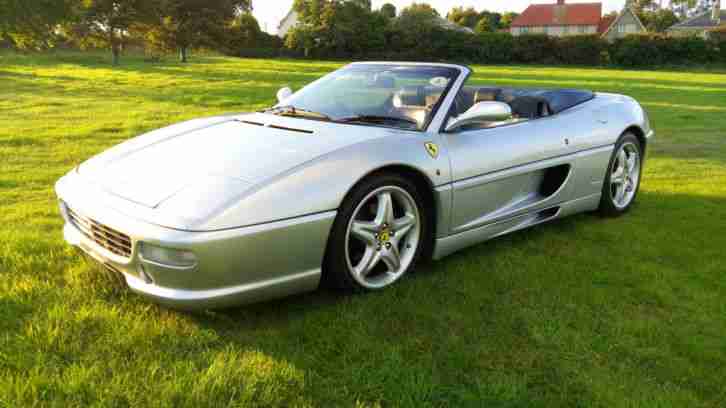RIGHT HAND DRIVE. SILVER / BLUE. FERRARI F355 spider manual. UK supplied. 1997