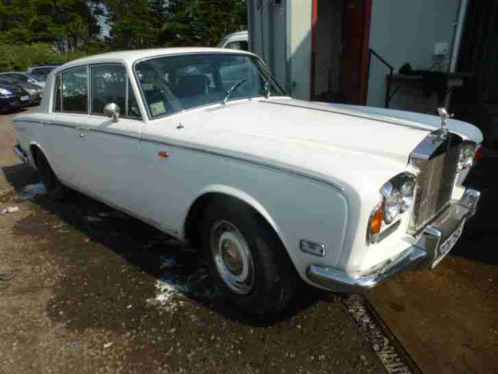 ROLLS ROYCE SILVER SHADDOW WHITE, SPARES OR REPAIR, SALVAGE, REPAIRABLE