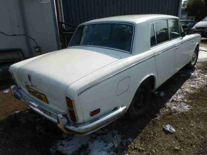ROLLS ROYCE SILVER SHADDOW WHITE, SPARES OR REPAIR, SALVAGE, REPAIRABLE