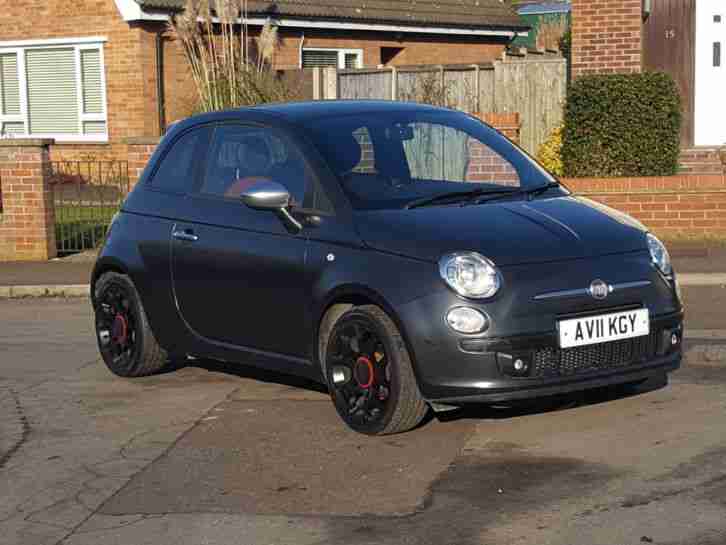 Rare Top Spec 2011 Fiat 500 Matt Black.FREE TAX. P X, Finance, C Cards Welcome