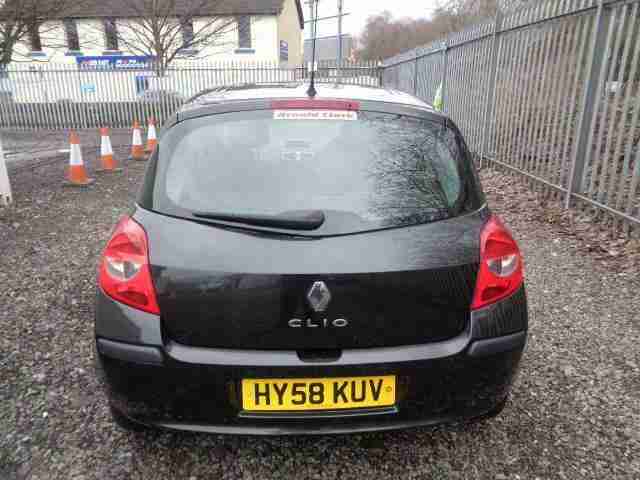 Renault Clio 1.2 Dynamique 2008 5 dr black 43,000 miles m.o.t 18/09/19