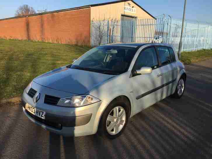 Renault Megane 1.6 VVT 115 Dynamique + 2003 + 120K + 12 MONTHS MOT +