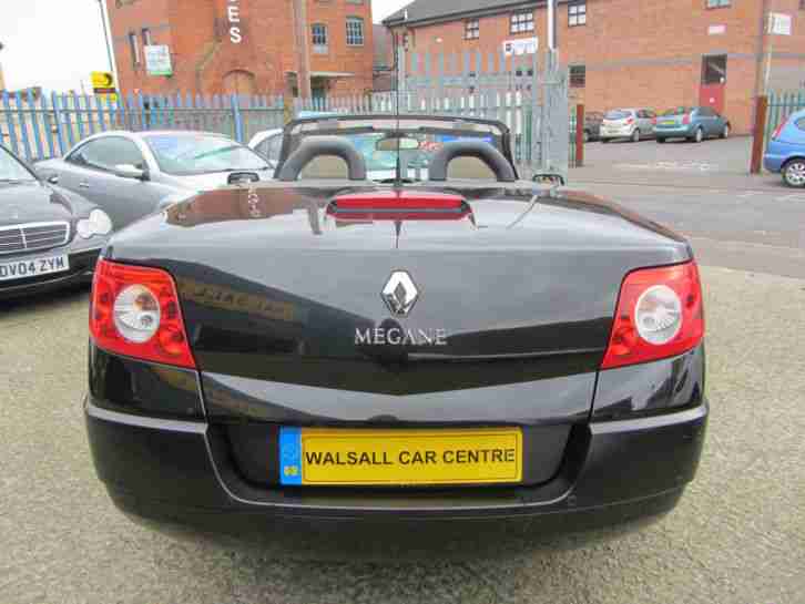 Renault Megane 1.6 VVT Privilege 2dr CONVERTIBLE 2008 58 REG BLACK MANUAL