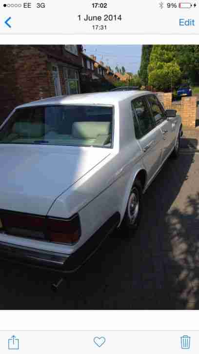 Rolls Royce silver spirit, ideal white wedding car.