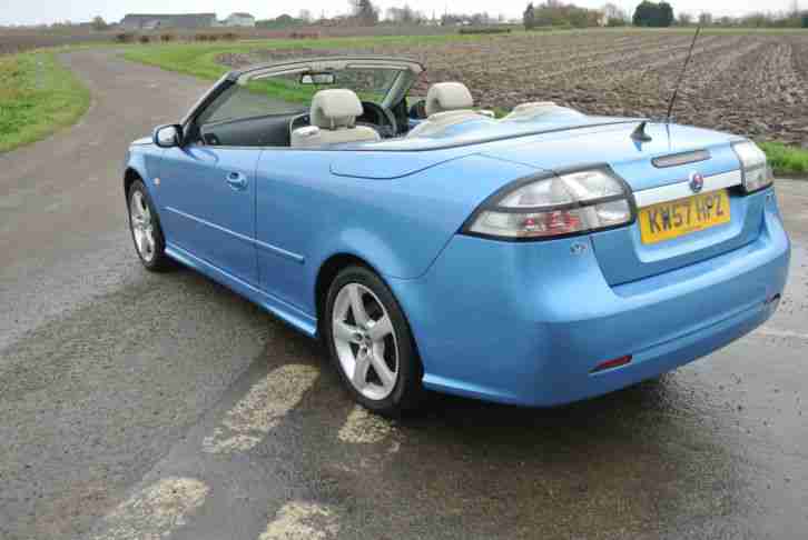 SAAB 9-3 1.9TiD (150ps) LINEAR SE 2008 DIESEL CONVERTIBLE 1 P OWNER CABRIOLET