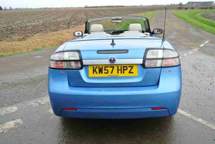 SAAB 9-3 1.9TiD (150ps) LINEAR SE 2008 DIESEL CONVERTIBLE 1 P OWNER CABRIOLET