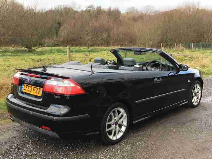 SAAB 9-3 2.0T AERO 210 PS CONVERTIBLE/CABRIOLET BLACK