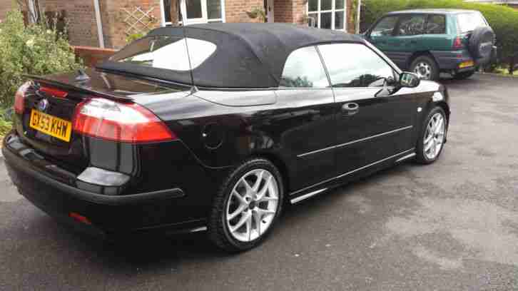 SAAB 9-3 Aero Convertible 2003 2.0T 210bhp BLACK