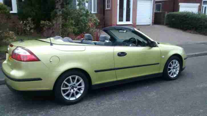 9 3 LINEAR CONVERTIBLE 150 BHP YELLOW