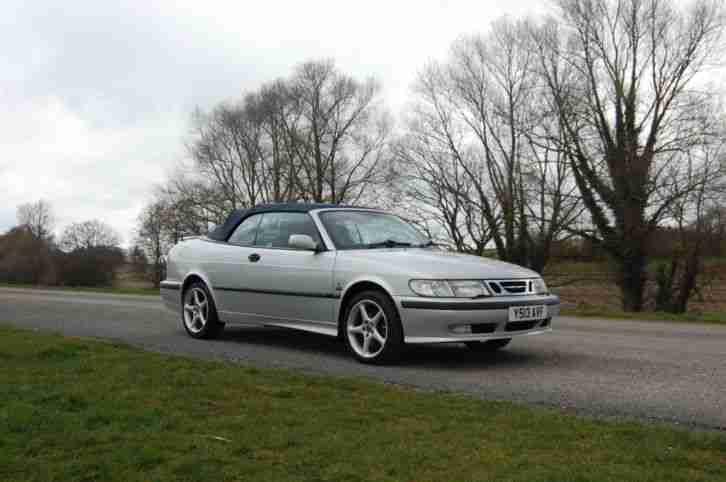 SAAB 9-3 SE TURBO SILVER CONVERTIBLE LOW MILES PART EXCHANGE WELCOME