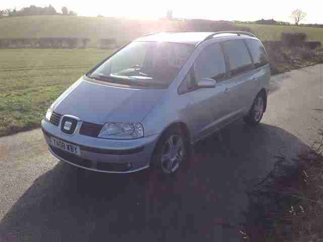SEAT ALHAMBRA 2.0 DIESEL 7 SEATER IN SILVER GUARANTEED CAR FINANCE BAD CREDIT