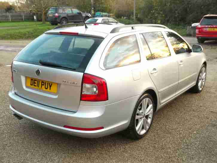 SKODA OCTAVIA 2.0 TDI VRS ESTATE MANUAL 2011/11 SILVER 1 OWNER F.S.H BELTS DONE