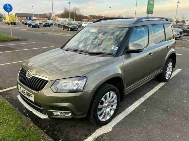 SKODA YETI SE L TSI S A, 2016, Green, 28,000 miles, Sat Nav, leather interior