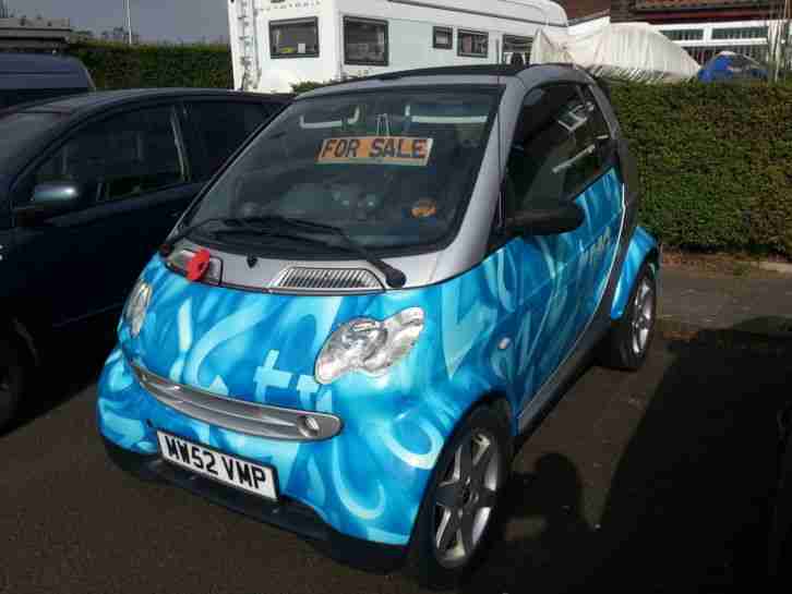 SMART CAR CABRIO 52 PLATE IDEAL MOTORHOME TOW CAR £30 A YEAR ROAD TAX