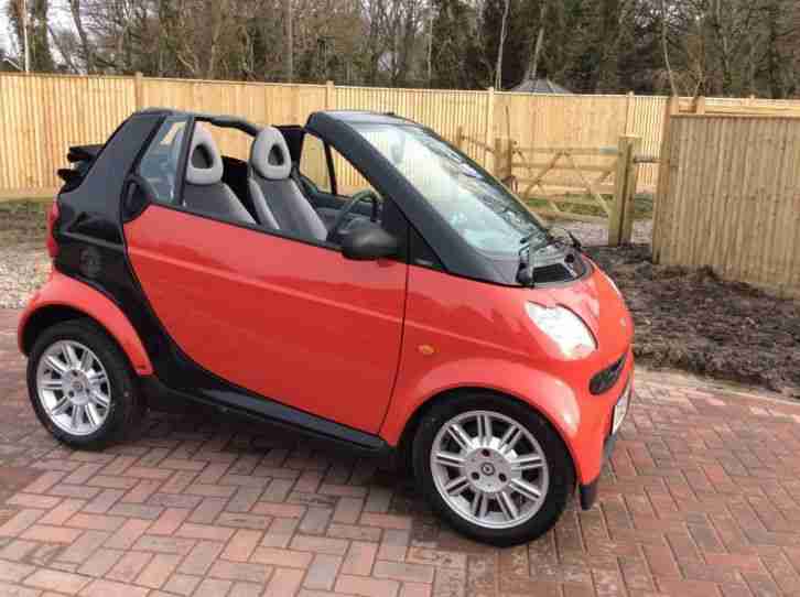 SMART CAR FOUR TWO CONVERTIBLE 2004 RED/BLACK, LOADS HISTORY, NEW ENGINE BN266FY