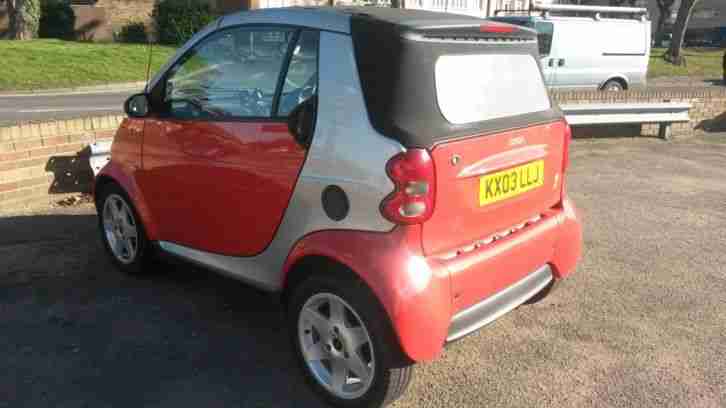 SMART CITY PULSE 50 AUTO RED CONVERTIBLE 2003/03 60K