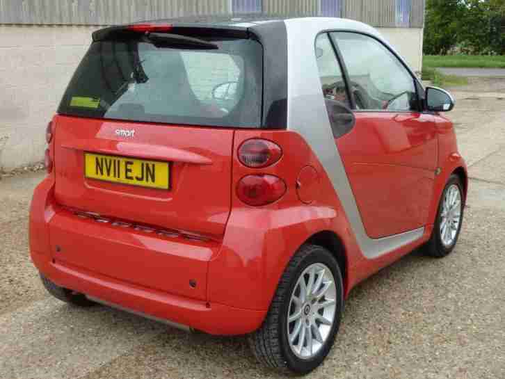 SMART FORTWO PASSION,TURBO 84 Bhp Red, Auto, Petrol, 2011