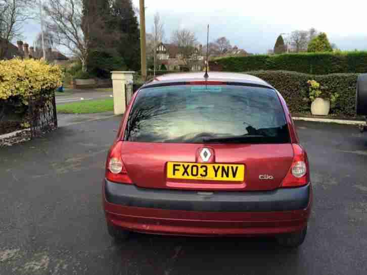 SOLD SPARES OR REPAIRSRENAULT CLIO EXPRESSION 80 1.5 DCI DIESEL 5 DOOR 03 PLATE