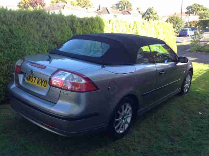 Saab 9-3 Linear convertible 1.8 T petrol, Steel Grey Mot September 3rd 2017