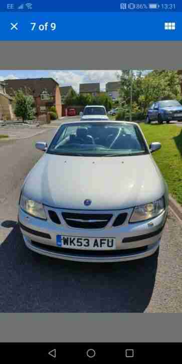 Saab 9-3 convertible 2.0ltr turbo