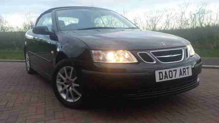 Saab 93 Linear 1.9 Tid 2007 Black Convertible Full Service History Mot Taxed