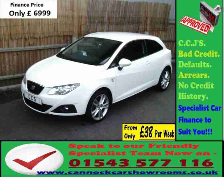 Seat Ibiza 1.6 TDI CR DPF SportCoupe 2010MY Sport Guaranteed Car Finance !!
