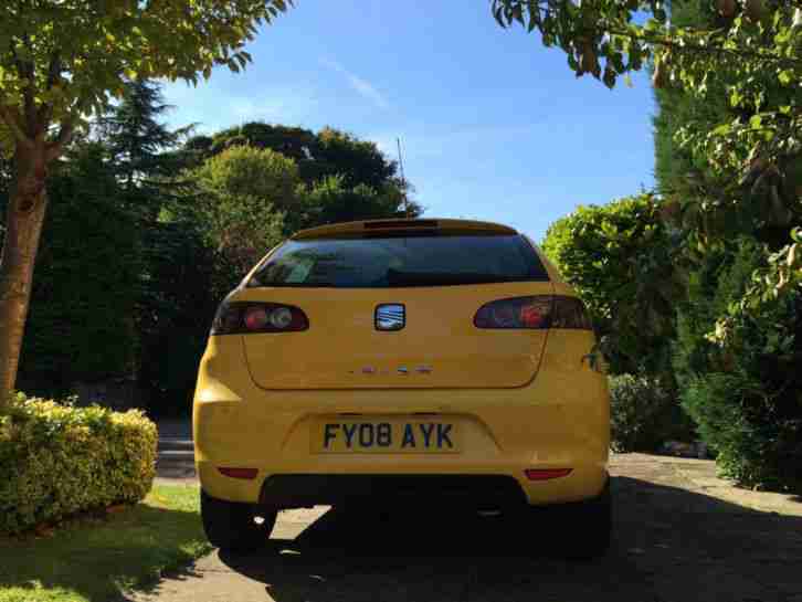 Seat Ibiza 2008 (08) 1.2 Reference Sport 3dr Yellow Low mileage MOT great car