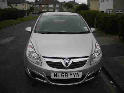 Silver Vauxhall Corsa 2008 (58) Life 1.2ltr