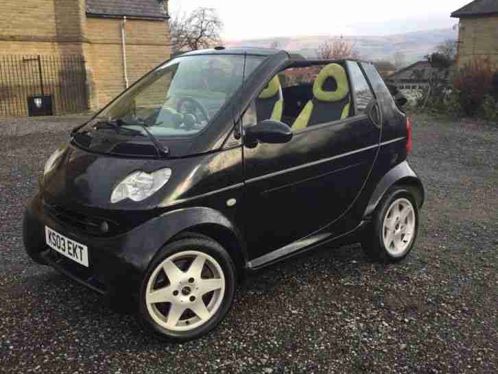 Smart Fortwo Convertible 600cc Semi Auto or Manual paddle shift gleaming black