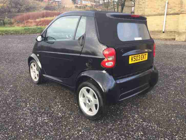 Smart Fortwo Convertible 600cc Semi Auto or Manual paddle shift gleaming black