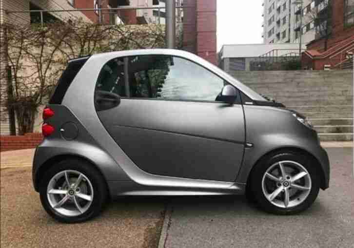 Smart Fortwo Pulse 1.0 mhd 71 bhp Auto, 2013 27K MATTE GREY, SAT Nav, Leather