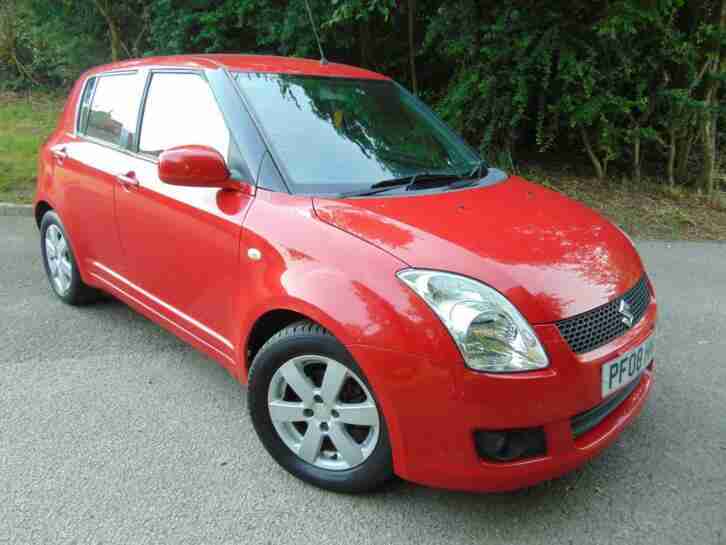 Suzuki Swift 1.5 Petrol Manual (101bhp) GLX Red 5 Door 2008